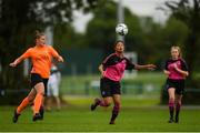 30 June 2019; Toni Ceno of MGL South in action against Freya De Mange of Kilkenny during the plate final at the Fota Island FAI Gaynor Tournament U15 Finals at UL Sports in the University of Limerick. Photo by Eóin Noonan/Sportsfile