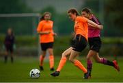 30 June 2019; Caoimhe Carroll of Kilkenny in action against Julia Jablonska of MGL South during the plate final at the Fota Island FAI Gaynor Tournament U15 Finals at UL Sports in the University of Limerick. Photo by Eóin Noonan/Sportsfile