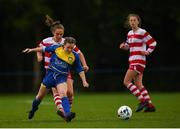 30 June 2019; Meabh Russell of South Tipperary in action against Heidi O'Sullivan of Cork during the Gaynor cup final at the Fota Island FAI Gaynor Tournament U15 Finals at UL Sports in the University of Limerick. Photo by Eóin Noonan/Sportsfile