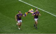30 June 2019; Ian Byrne, left, and Rory O'Connor of Wexford celebrate after the Leinster GAA Hurling Senior Championship Final match between Kilkenny and Wexford at Croke Park in Dublin. Photo by Daire Brennan/Sportsfile