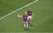 30 June 2019; Simon Donohoe, left, and Shaun Murphy of Wexford celebrate after the Leinster GAA Hurling Senior Championship Final match between Kilkenny and Wexford at Croke Park in Dublin. Photo by Daire Brennan/Sportsfile
