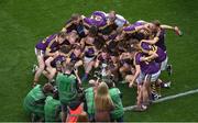 30 June 2019; The Wexford team celebrate with the Bob O'Keeffe cup after the Leinster GAA Hurling Senior Championship Final match between Kilkenny and Wexford at Croke Park in Dublin. Photo by Daire Brennan/Sportsfile