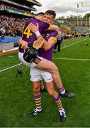 30 June 2019; Rory O'Connor and Matthew O'Hanlon of Wexford celebrate after he Leinster GAA Hurling Senior Championship Final match between Kilkenny and Wexford at Croke Park in Dublin. Photo by Ray McManus/Sportsfile