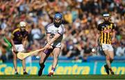 30 June 2019; Mark Fanning of Wexford shoots to score his side's first goal of the game from a penalty during the Leinster GAA Hurling Senior Championship Final match between Kilkenny and Wexford at Croke Park in Dublin. Photo by Ramsey Cardy/Sportsfile