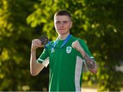 30 June 2019; Men’s Light Flyweight bronze medallist Regan Buckley of Ireland prior to the closing ceremony on Day 10 of the Minsk 2019 2nd European Games in Minsk, Belarus. Photo by Seb Daly/Sportsfile