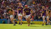 30 June 2019; Wexford joint captain Lee Chin, runs towards the wing after catching the dropping sliothar, in what proved to be the last play of the Leinster GAA Hurling Senior Championship Final match between Kilkenny and Wexford at Croke Park in Dublin. Photo by Ray McManus/Sportsfile