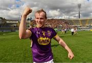 30 June 2019; Simon Donohoe of Wexford celebrates after the Leinster GAA Hurling Senior Championship Final match between Kilkenny and Wexford at Croke Park in Dublin. Photo by Ray McManus/Sportsfile