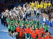 30 June 2019; Team Ireland athletes during the Closing Ceremony in the Dinamo Stadium in Minsk, Belarus. Photo by Seb Daly/Sportsfile