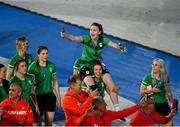 30 June 2019; Team Ireland athletes, including Michaela Walsh, during the Closing Ceremony in the Dinamo Stadium in Minsk, Belarus. Photo by Seb Daly/Sportsfile