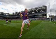 30 June 2019; Diarmuid O'Keeffe of Wexford celebrates following the Leinster GAA Hurling Senior Championship Final match between Kilkenny and Wexford at Croke Park in Dublin. Photo by Ramsey Cardy/Sportsfile
