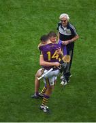 30 June 2019; Rory O'Connor, left, and Harry Kehoe of Wexford celebrate after the Leinster GAA Hurling Senior Championship Final match between Kilkenny and Wexford at Croke Park in Dublin. Photo by Daire Brennan/Sportsfile