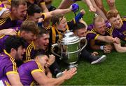 30 June 2019; Jennifer Malone with the Wexford team following the Leinster GAA Hurling Senior Championship Final match between Kilkenny and Wexford at Croke Park in Dublin. Photo by Ramsey Cardy/Sportsfile