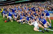 30 June 2019; Laois players celebrate with the Joe McDonagh cup after the Joe McDonagh Cup Final match between Laois and Westmeath at Croke Park in Dublin. Photo by Daire Brennan/Sportsfile