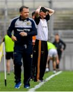 30 June 2019; Kilkenny manager Brian Cody and Wexford manager Davy Fitzgerald during the Leinster GAA Hurling Senior Championship Final match between Kilkenny and Wexford at Croke Park in Dublin. Photo by Ramsey Cardy/Sportsfile