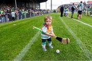 30 June 2019; Limerick supporter Thomas Quaid, age 18 months, son of Tommy Quaid, Limerick minor hurling selector, and nephew of Limerick senior goalkeeper Nickie Quaid at the Munster GAA Hurling Senior Championship Final match between Limerick and Tipperary at LIT Gaelic Grounds in Limerick. Photo by Piaras Ó Mídheach/Sportsfile