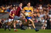 29 June 2019; Gary Brennan of Clare in action against Sam Duncan of Westmeath during the GAA Football All-Ireland Senior Championship Round 3 match between Westmeath and Clare at TEG Cusack Park in Mullingar, Westmeath. Photo by Sam Barnes/Sportsfile