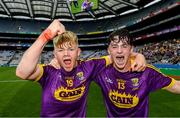 30 June 2019; Cian Byrne, left, and AJ Redmond of Wexford during the Leinster GAA Hurling Minor Championship Final match between Kilkenny and Wexford at Croke Park in Dublin. Photo by Ramsey Cardy/Sportsfile
