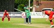 1 July 2019; Andrew Balbirnie of Ireland batting during the Men’s Cricket 1st One Day International match between  Ireland and Zimbabwe at Bready Cricket Club, in Magheramason, Tyrone. Photo by Oliver McVeigh/Sportsfile
