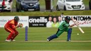 1 July 2019; Paul Stirling of Ireland batting during the Men’s Cricket 1st One Day International match between  Ireland and Zimbabwe at Bready Cricket Club, in Magheramason, Tyrone. Photo by Oliver McVeigh/Sportsfile