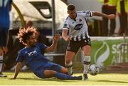 1 July 2019; Patrick McEleney of Dundalk in action against Bastien Héry of Waterford during the SSE Airtricity League Premier Division match between Dundalk and Waterford at Oriel Park in Dundalk, Louth. Photo by Ben McShane/Sportsfile