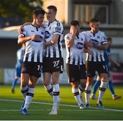 1 July 2019; Jamie McGrath of Dundalk celebrates after scoring his side's third goal with team-mate Daniel Cleary of Dundalk during the SSE Airtricity League Premier Division match between Dundalk and Waterford at Oriel Park in Dundalk, Louth. Photo by Ben McShane/Sportsfile