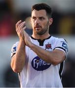 1 July 2019; Patrick Hoban of Dundalk applauds the supporters following the SSE Airtricity League Premier Division match between Dundalk and Waterford at Oriel Park in Dundalk, Louth. Photo by Ben McShane/Sportsfile