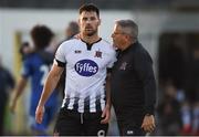 1 July 2019; Patrick Hoban of Dundalk in conversation with Dundalk first team coach John Gill following the SSE Airtricity League Premier Division match between Dundalk and Waterford at Oriel Park in Dundalk, Louth. Photo by Ben McShane/Sportsfile
