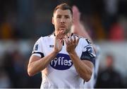 1 July 2019; Brian Gartland of Dundalk applauds the supporters following the SSE Airtricity League Premier Division match between Dundalk and Waterford at Oriel Park in Dundalk, Louth. Photo by Ben McShane/Sportsfile