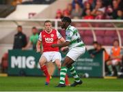 1 July 2019; Thomas Oluwa of Shamrock Rovers during the SSE Airtricity League Premier Division match between St Patrick's Athletic and Shamrock Rovers at Richmond Park in Dublin. Photo by Eóin Noonan/Sportsfile