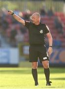 1 July 2019; Referee Graham Kelly during the SSE Airtricity League Premier Division match between St Patrick's Athletic and Shamrock Rovers at Richmond Park in Dublin. Photo by Eóin Noonan/Sportsfile