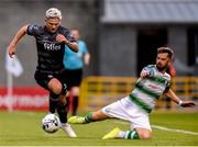 28 June 2019; Seán Murray of Dundalk in action against Greg Bolger of Shamrock Rovers during the SSE Airtricity League Premier Division match between Shamrock Rovers and Dundalk at Tallaght Stadium in Dublin. Photo by Ben McShane/Sportsfile