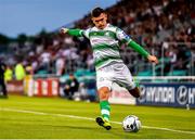 28 June 2019; Trevor Clarke of Shamrock Rovers during the SSE Airtricity League Premier Division match between Shamrock Rovers and Dundalk at Tallaght Stadium in Dublin. Photo by Ben McShane/Sportsfile