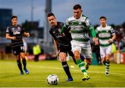 28 June 2019; Trevor Clarke of Shamrock Rovers in action against Robbie Benson of Dundalk during the SSE Airtricity League Premier Division match between Shamrock Rovers and Dundalk at Tallaght Stadium in Dublin. Photo by Ben McShane/Sportsfile