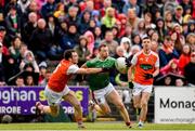 29 June 2019; Keith Higgins of Mayo in action against Aidan Forker of Armagh during the GAA Football All-Ireland Senior Championship Round 3 match between Mayo and Armagh at Elverys MacHale Park in Castlebar, Mayo. Photo by Ben McShane/Sportsfile