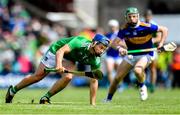 30 June 2019; Mike Casey of Limerick in action against Robert Byrne of Tipperary during the Munster GAA Hurling Senior Championship Final match between Limerick and Tipperary at LIT Gaelic Grounds in Limerick. Photo by Piaras Ó Mídheach/Sportsfile