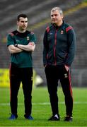 29 June 2019; Mayo manager James Horan with Mayo County Board PRO Paul Cunnane prior to the GAA Football All-Ireland Senior Championship Round 3 match between Mayo and Armagh at Elverys MacHale Park in Castlebar, Mayo. Photo by Brendan Moran/Sportsfile