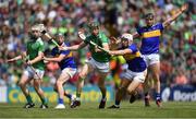 30 June 2019; William O’Donoghue of Limerick gets away Niall O'Meara of Tipperary during the Munster GAA Hurling Senior Championship Final match between Limerick and Tipperary at LIT Gaelic Grounds in Limerick. Photo by Piaras Ó Mídheach/Sportsfile