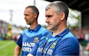 30 June 2019; Tipperary manager Liam Sheedy, right, with selector Tommy Dunne prior to the Munster GAA Hurling Senior Championship Final match between Limerick and Tipperary at LIT Gaelic Grounds in Limerick. Photo by Brendan Moran/Sportsfile