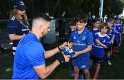 3 July 2019; Leinster player Josh Murphy with participants during the Bank of Ireland Leinster Rugby Summer Camp at Terenure RFC in Terenure, Dublin. Photo by Harry Murphy/Sportsfile