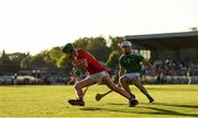 3 July 2019; Brian Turnbull of Cork in action against Conor Flahive of Limerick during the Bord Gais Energy Munster GAA Hurling Under 20 Championship Quarter-Final match between Cork and Limerick at Páirc Uí Rinn in Cork. Photo by Eóin Noonan/Sportsfile