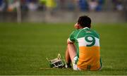 3 July 2019; David Nally of Offaly dejected following the Bord Gais Energy Leinster GAA Hurling U20 Championship Semi-Final match between Offaly and Wexford at Bord na Mona O'Connor Park in Tullamore, Offaly. Photo by Sam Barnes/Sportsfile