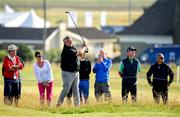 4 July 2019; Darren Clarke of Northern Ireland watches his second shot on the second fairway during day one of the 2019 Dubai Duty Free Irish Open at Lahinch Golf Club in Lahinch, Clare. Photo by Brendan Moran/Sportsfile