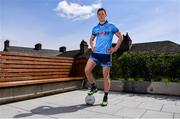 4 July 2019; AIG Ireland announced today that the logo of the 20x20 campaign will replace their logo on the front of the Dublin GAA jersey for upcoming ladies’ football, camogie, football & hurling fixtures. Dean Rock of Dublin was at the launch today to help promote awareness of this “If She Can’t See It, She Can’t Be It” initiative, designed to shift Ireland’s cultural perception of women’s sport by increasing media coverage, participation & attendance in women’s sport by 20% by the year 2020. Photo by Sam Barnes/Sportsfile