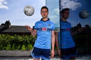 4 July 2019; AIG Ireland announced today that the logo of the 20x20 campaign will replace their logo on the front of the Dublin GAA jersey for upcoming ladies’ football, camogie, football & hurling fixtures. Dean Rock of Dublin was at the launch today to help promote awareness of this “If She Can’t See It, She Can’t Be It” initiative, designed to shift Ireland’s cultural perception of women’s sport by increasing media coverage, participation & attendance in women’s sport by 20% by the year 2020. Photo by Sam Barnes/Sportsfile