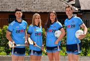 4 July 2019; AIG Ireland announced today that the logo of the 20x20 campaign will replace their logo on the front of the Dublin GAA jersey for upcoming ladies’ football, camogie, football & hurling fixtures. In attendance at the launch today were Dublin GAA players, from left, David Treacy, Laura Twomey, Niamh Hetherton and Dean Rock, to help promote awareness of this “If She Can’t See It, She Can’t Be It” initiative, designed to shift Ireland’s cultural perception of women’s sport by increasing media coverage, participation & attendance in women’s sport by 20% by the year 2020. Photo by Sam Barnes/Sportsfile