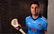 4 July 2019; AIG Ireland announced today that the logo of the 20x20 campaign will replace their logo on the front of the Dublin GAA jersey for upcoming ladies’ football, camogie, football & hurling fixtures. David Treacy of Dublin was at the launch today to help promote awareness of this “If She Can’t See It, She Can’t Be It” initiative, designed to shift Ireland’s cultural perception of women’s sport by increasing media coverage, participation & attendance in women’s sport by 20% by the year 2020. Photo by Sam Barnes/Sportsfile