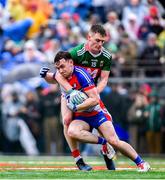 5 May 2019; Robert Gorman of New York in action against James Carr of Mayo the Connacht GAA Football Senior Championship Quarter-Final match between New York and Mayo at Gaelic Park in New York, USA. Photo by Piaras Ó Mídheach/Sportsfile