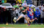5 May 2019; Fergal Boland of Mayo in action against Matthew Queenan of New York during the Connacht GAA Football Senior Championship Quarter-Final match between New York and Mayo at Gaelic Park in New York, USA. Photo by Piaras Ó Mídheach/Sportsfile