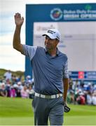 4 July 2019; Padraig Harrington of Ireland acknowledges the gallery after finishing his round on the 18th green during day one of the 2019 Dubai Duty Free Irish Open at Lahinch Golf Club in Lahinch, Clare. Photo by Brendan Moran/Sportsfile