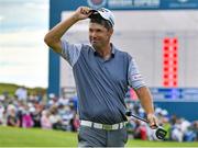 4 July 2019; Padraig Harrington of Ireland acknowledges the gallery after finishing his round on the 18th green during day one of the 2019 Dubai Duty Free Irish Open at Lahinch Golf Club in Lahinch, Clare. Photo by Brendan Moran/Sportsfile
